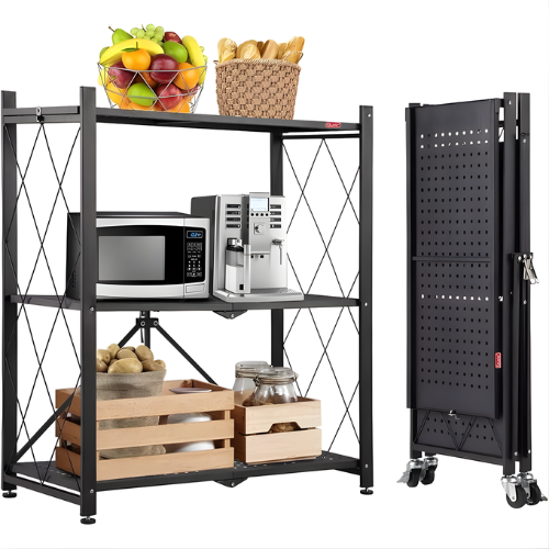 Anchor 3Tier Foldable Storage Shelf, Metal Rack, Kitchen Shelf @HOG - Home, Office, Garden, Online Marketplace

