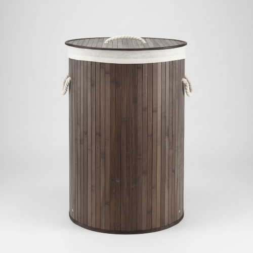 Bamboo Round Laundry Bin with Lid @HOG - Home Office Garden Online Marketplace