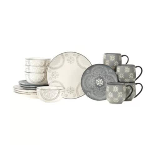 Baum Phara Grey 16-pc. Stoneware Dinnerware Set. Home Office Garden | HOG-HomeOfficeGarden | online marketplace