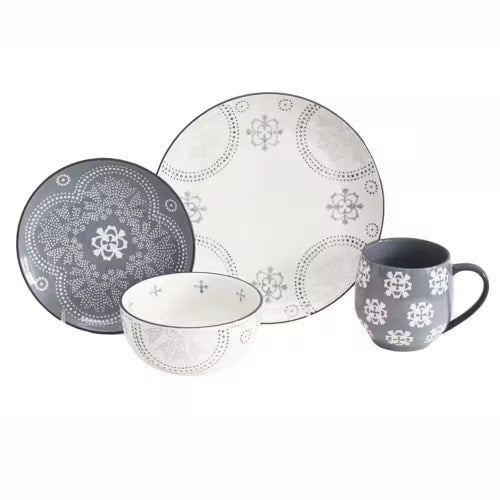 Baum Phara Grey 16-pc. Stoneware Dinnerware Set. Home Office Garden | HOG-HomeOfficeGarden | online marketplace