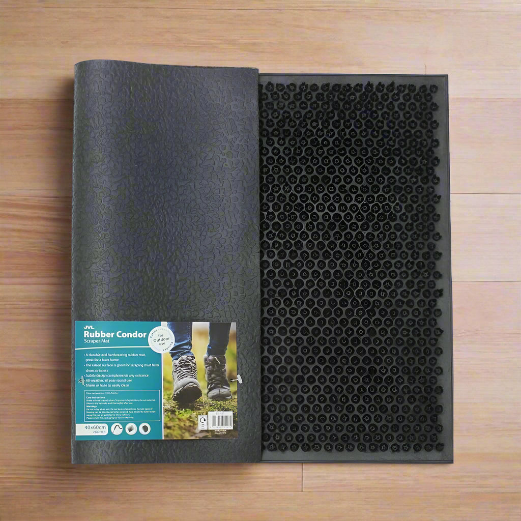 Black Rubber Condor Scraper Doormat – 40 x 60 cm @HOG - Home Office Garden Online Marketplace