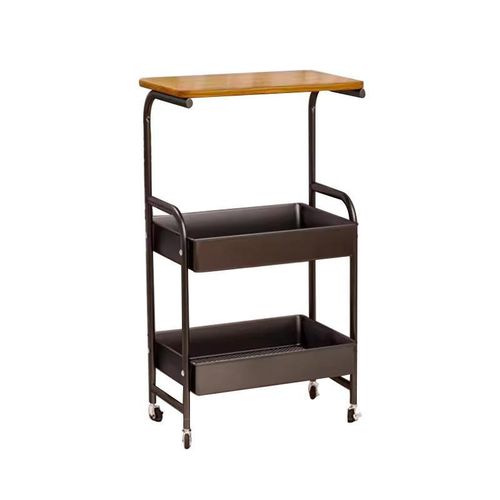 Black Three-Layer Metal Rolling Storage Cart @HOG - Home, Office, Garden, Online Marketplace