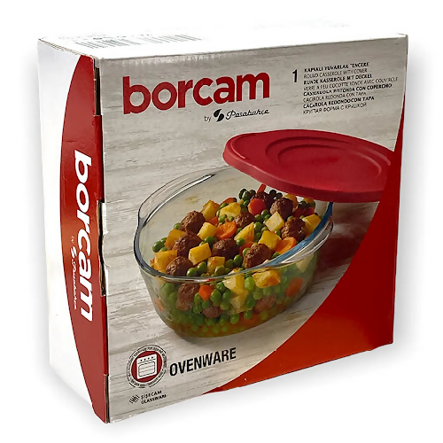Borcam Bake & Keep Casserole with Plastic Lid (1pc) @HOG - Home Office Garden Online Marketplace