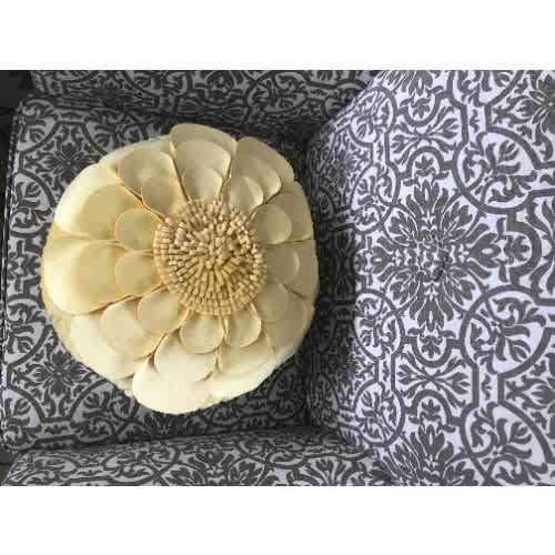 Burlington Pale Banana Decorative Toss Pillow - 16in X 16in. Home Office Garden | HOG-HomeOfficeGarden | online marketplace
