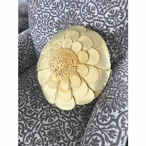 Burlington Pale Banana Decorative Toss Pillow - 16in X 16in. Home Office Garden | HOG-HomeOfficeGarden | online marketplace
