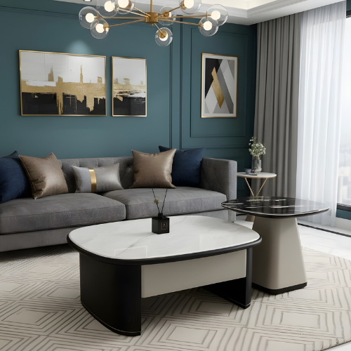 C274 Modern Marble Top Coffee & Side Table Set @HOG - Home, Office, Garden, Online Marketplace