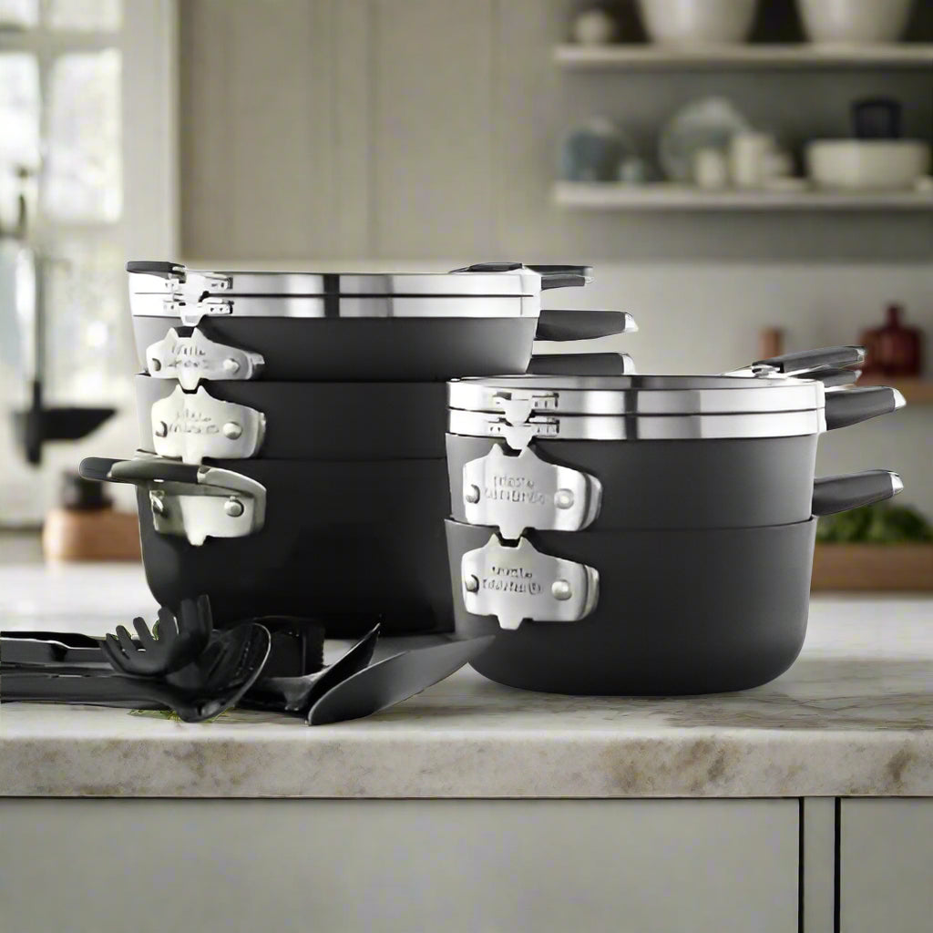 Calphalon Space-saving Aquashield Nonstick 14-piece Cookware Set @ HOG