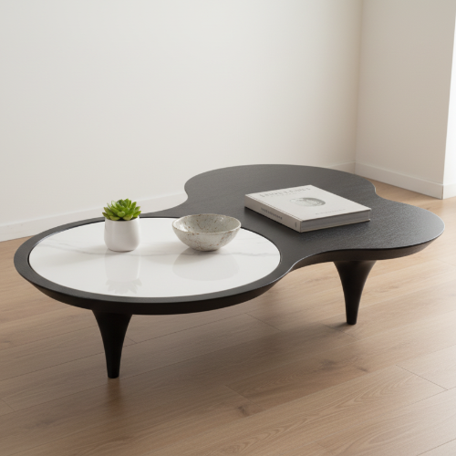 Contemporary Dual-Surface Coffee Table