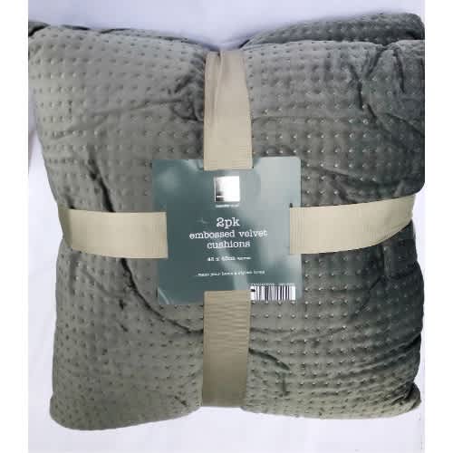 Country Club 2pc Embossed Velvet Throw Pillows - Grey. Order now @HOG - Home, Office, Garden, online marketplace. Buy now pay later option with 0% interest rate. Nationwide delivery