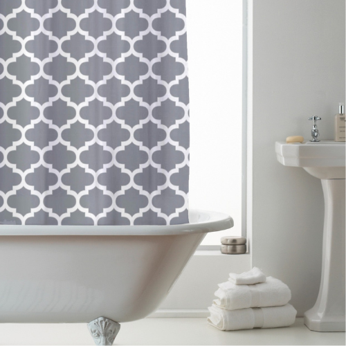 Country Club Shower Curtain -  Moroccan Grey @HOG - Home Office Garden Online Marketplace