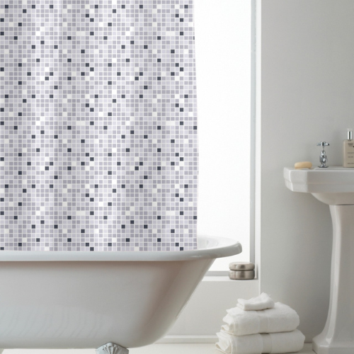 Country Club Shower Curtain – Black & White Mosaic @HOG - Home Office Garden Online Marketplace