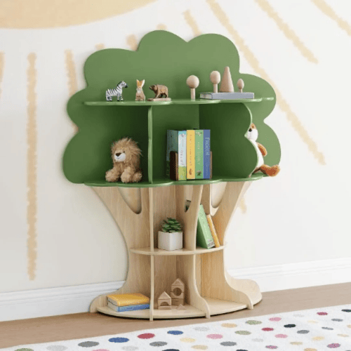 Delta Children Tree Book Shelf - Fern Green+Crafted Natural @HOG - Home Office Garden Online Marketplace
