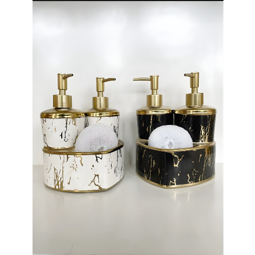 Dual Soap Dispenser Set with Holder (1 Unit Only) @HOG - Home, Office, Garden, Online Marketplace