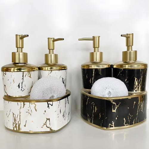 Dual Soap Dispenser Set with Holder (1 Unit Only) @HOG - Home, Office, Garden, Online Marketplace