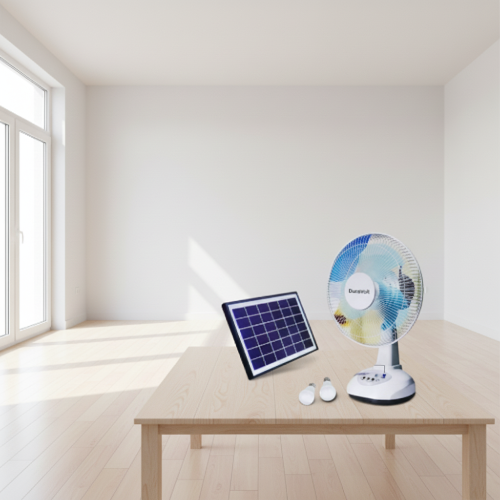 Duravolt 12" 3 in 1 Rechargeable rotating Table/wall Fan