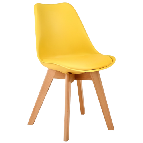 Eames Inspired Eiffel DSR Plastic Chair Yellow Dining Chair @HOG - Home, Office, Garden, Online Marketplace
