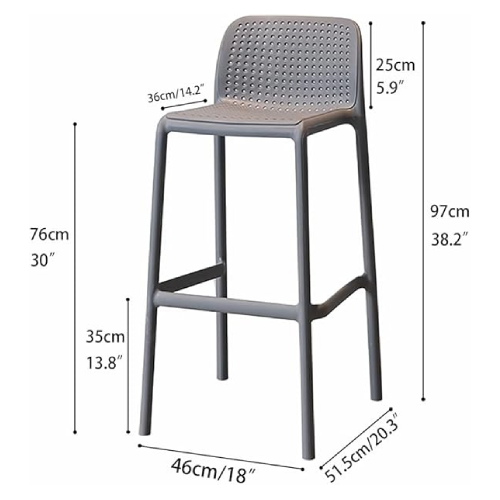 Eco-Friendly Stackable Bar Stools with Backrests. Home Office Garden | HOG-HomeOfficeGarden | online marketplace