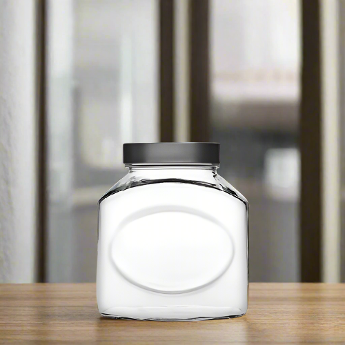 Elips Jar With Metal Cover (1pc) 1500cc. Home Office Garden | HOG-HomeOfficeGarden | online marketplace