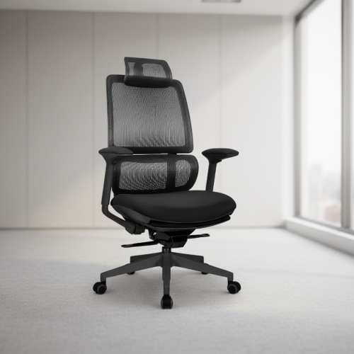 Ergonomic High-Back Reclining Executive Chair with Footrest