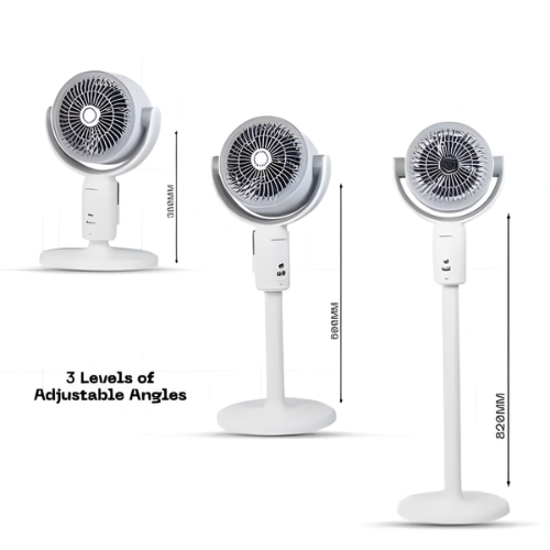 F1 Air Circulatory Adjustable Rechargeable Fan with Remote Control and 3D Airflow @HOG - Home, Office, Garden, Online Marketplace