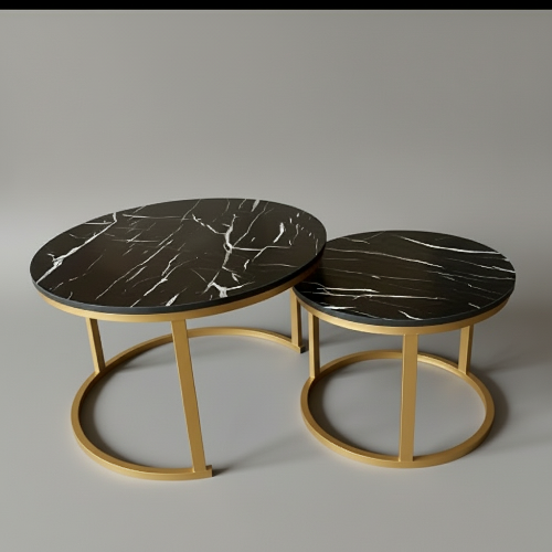 Faux Marble Coffee Table – 70cm × 50cm. @HOG - Home Office Garden Online Marketplace