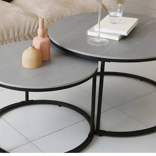 Faux Marble Nesting Coffee Table – 70cm × 50cm @HOG - Home, Office, Online Marketplace