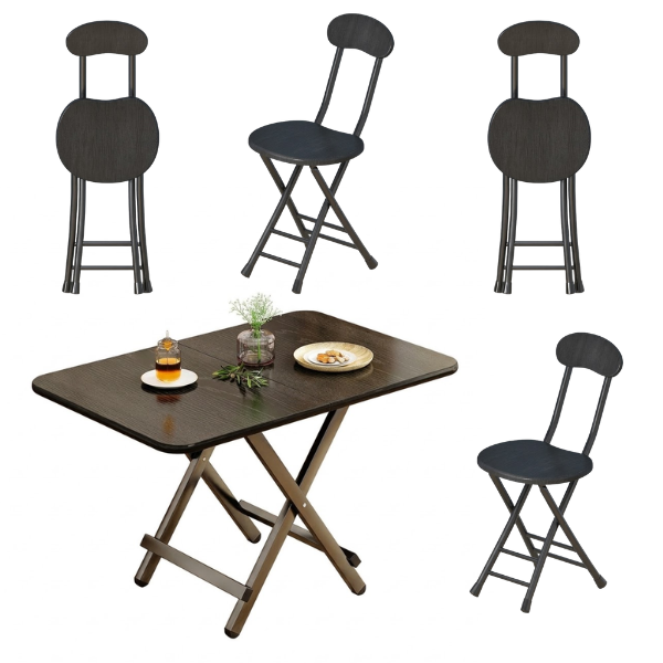 Foldable/Dining/Patio 120cm Table With 4 Chairs @HOG - Home, Office, Garden, Online Marketplace