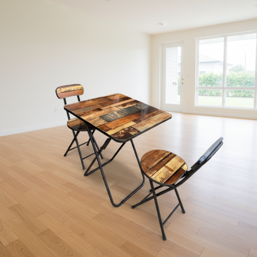 Foldable Wooden Dining Table Set with 2 Chairs @HOG - Home, Office, Garden, Online Marketplace