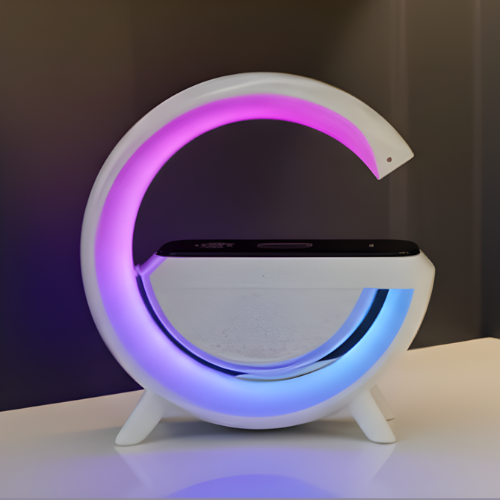 G-Shape LED Wireless Charging Speaker with Night Light & Alarm Clock @HOG - Home, Office, Garden, Online Marketplace