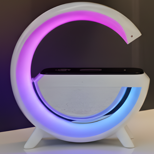 G-Shape LED Wireless Charging Speaker with Night Light & Alarm Clock @HOG - Home, Office, Garden, Online Marketplace