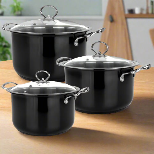 Gems 3pc Stockpot Set – Onyx @HOG - Home Office Garden Online Marketplace