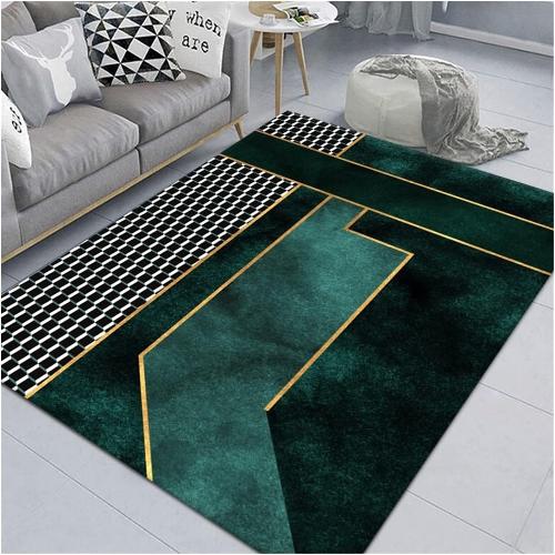 Geometric Gold Lines Mosaic Rug @ HOG