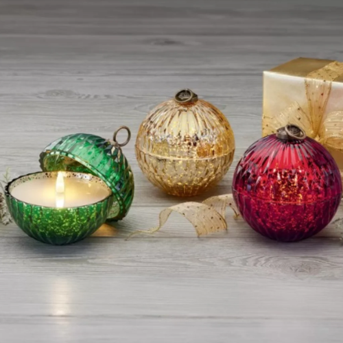 Glass Ornament With Led Candle Set 3 Piece @HOG - Home, Office, Garden, Online Marketplace
