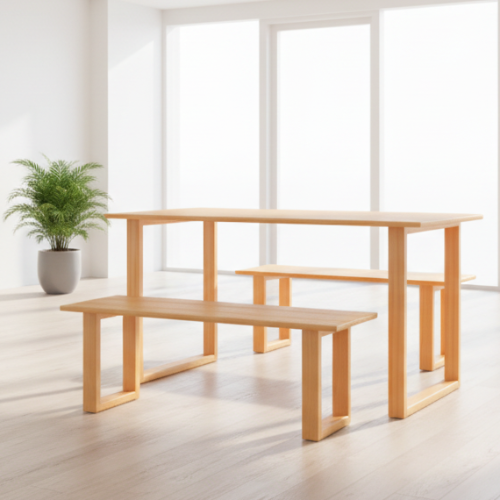 Greg Dining Set (Golden-Brown) Home Office Garden | HOG-Home Office Garden | online marketplace