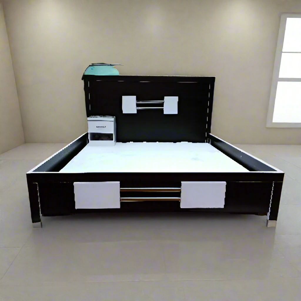 HDF Royal 6by6 Bedframe With Bedside Table.