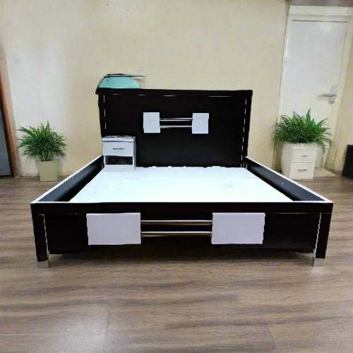HDF Royal 6by6 Bedframe with Bedside Table. @HOG - Home Office Garden Online Marketplace