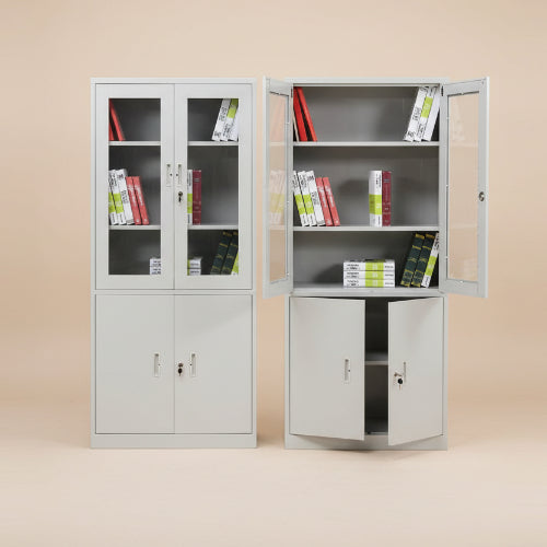 Metal Glass Filing Cabinet