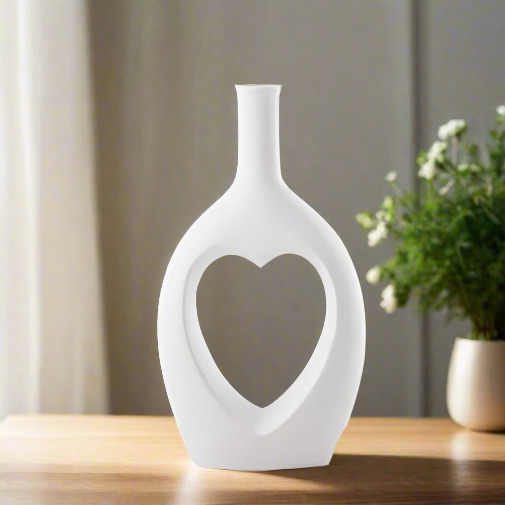 Heart-Shaped Hollow Ceramic Vase Order Now @ HOG Online Marketplace.