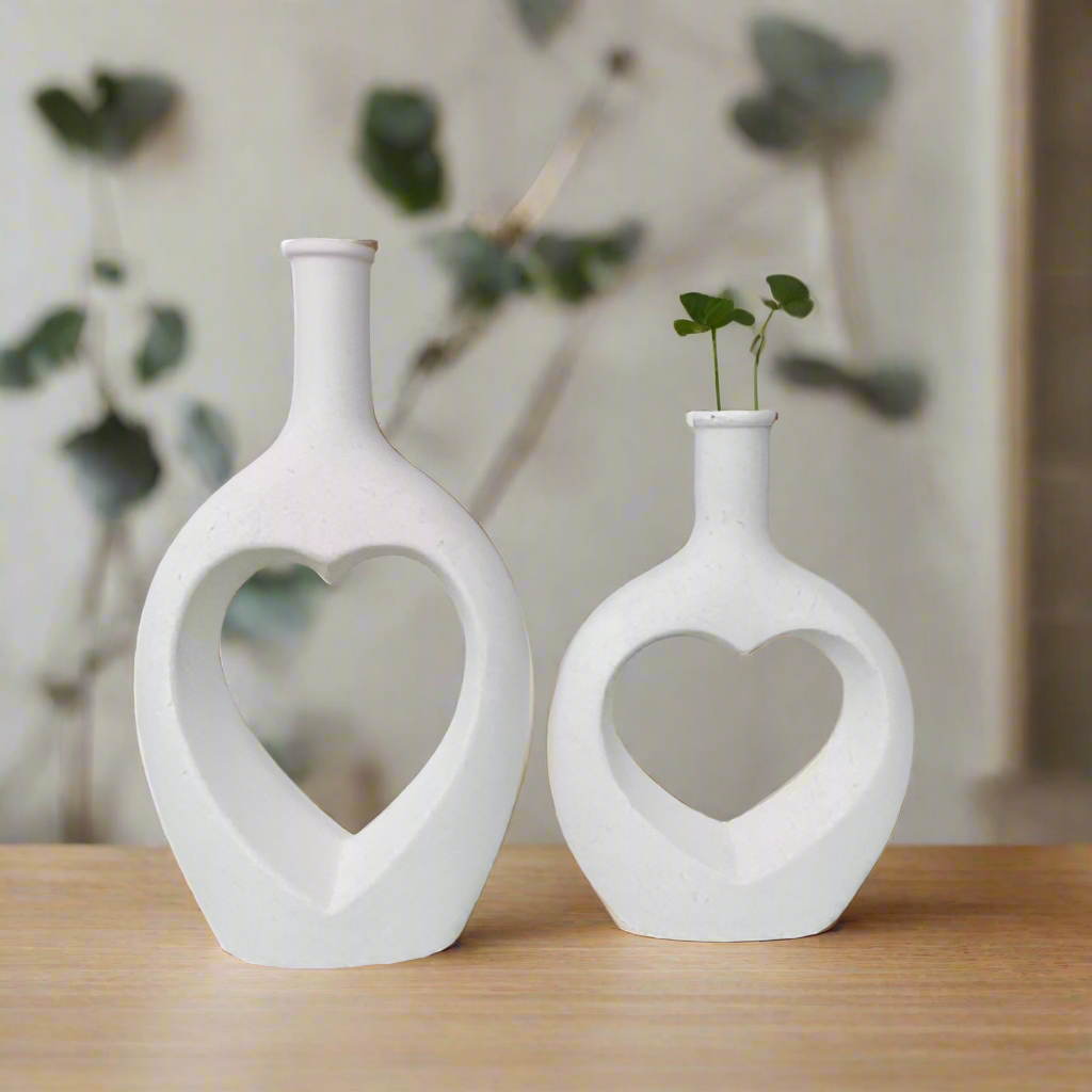 Heart-Shaped Hollow Ceramic Vase Order Now @ HG Online Marketplace