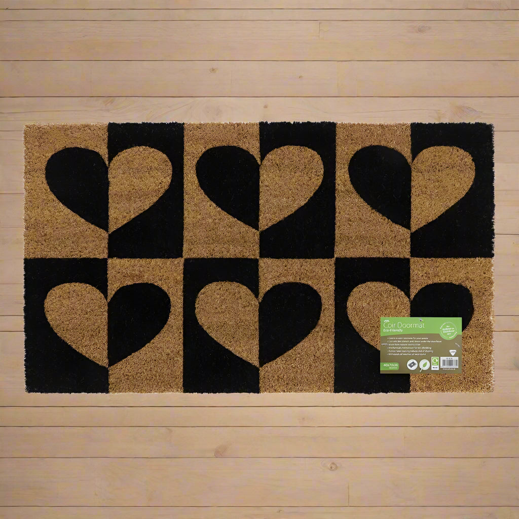 ceHeart to Heart Latex Coir Doormat – 40 x 70 cm @HOG - Home Office Garden Online Marketpla