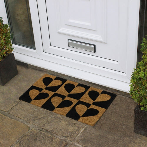 Heart to Heart Latex Coir Doormat – 40 x 70 cm @HOG - Home Office Garden Online Marketplace