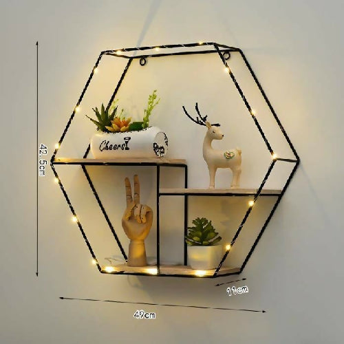 Hexagon Floating Wall Shelf @ HOG