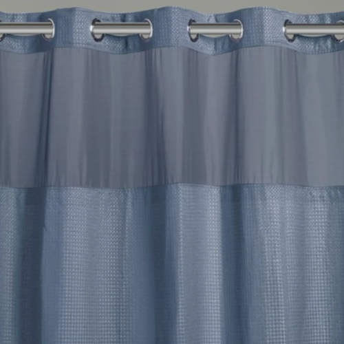 Hookless 3-in-1 Waffle Shower Curtain - Blue  @HOG - Home, Office, Garden, Online Marketplace
