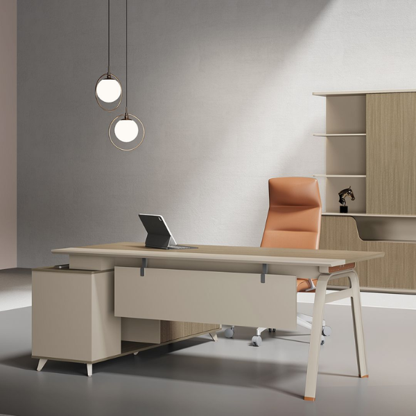 1.6 Meters Modern Executive Office Desk With Side Cabinet