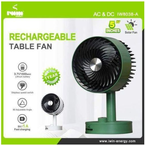 Iwin Rechargeable Mini Desktop Fan @HOG - Home, Office, Garden, Online Marketplace