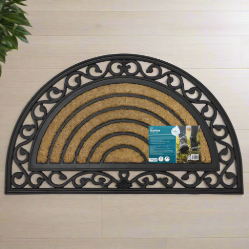 Karina Half Moon Tuffscrape Coir Doormat 45x75cm @HOG - Home Office Garden Online Marketplace