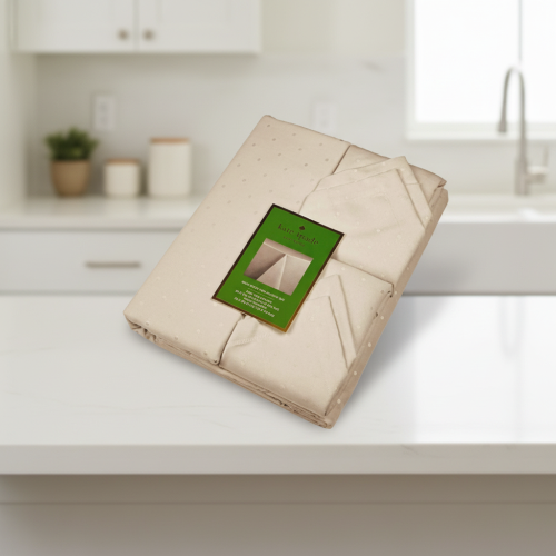 Kate Spade Kata Spade Nine Piece Table Cloth Set, Beige color @HOG - Home, Office, Garden, Online Marketplace

