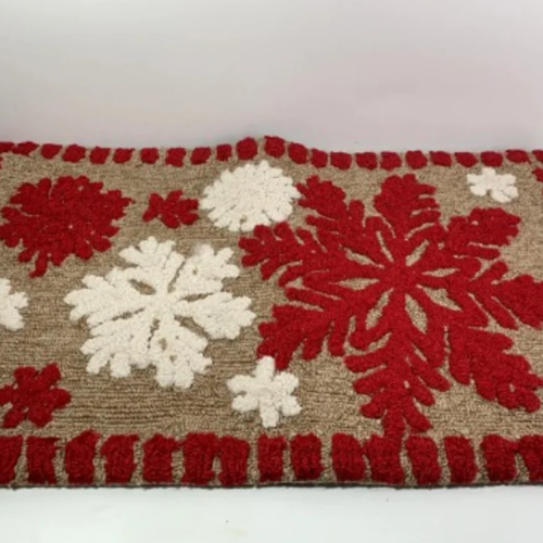 @Kirkland Hand Hooked Festive Snowflake Accent Mat - 22" x 38" HOG - Home, Office, Garden, Online Marketplace
