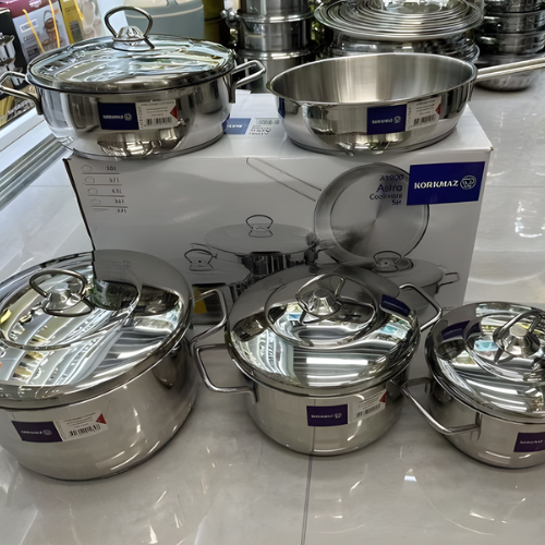 Korkmaz 5 Set Heavy Cookware Stainless Pot @HOG - Home, Office, Garden, Online Marketplace

