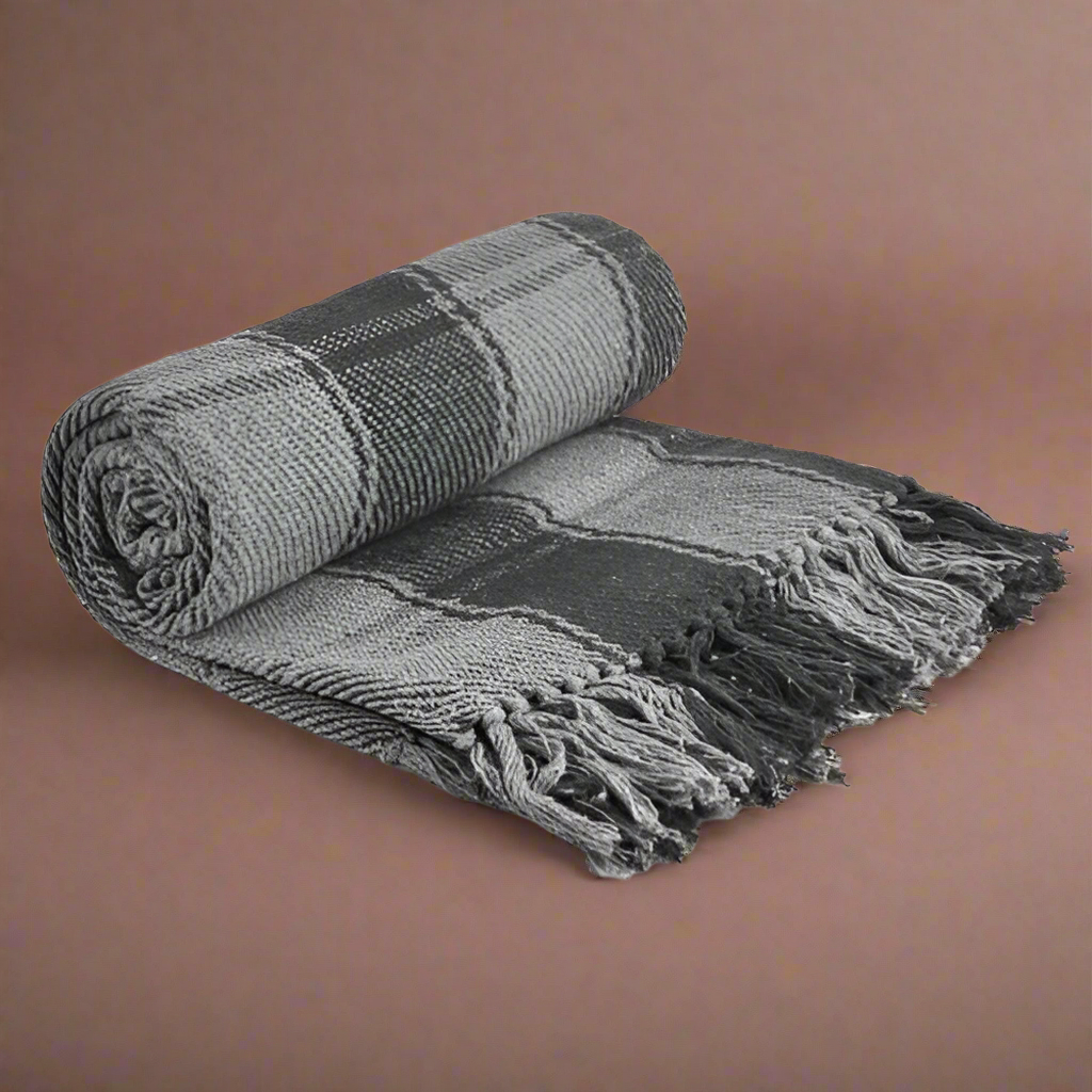Lifestyle by Emma Barclay Frisco Throw – Charcoal (228x252cm) @HOG - Home Office Garden Online Marketplace